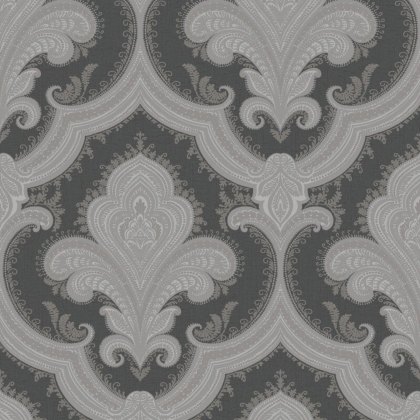 Esselle - Damask Black and Grey Wallpaper Esselle - Damask Black and Grey Wallpaper
