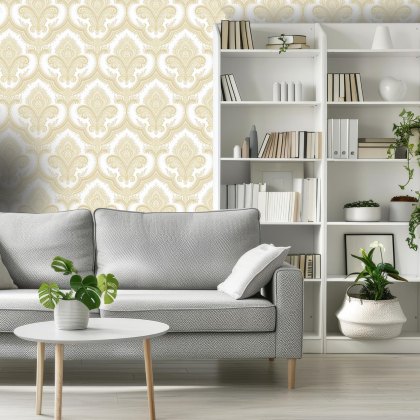 Esselle - Damask Gold Wallpaper
