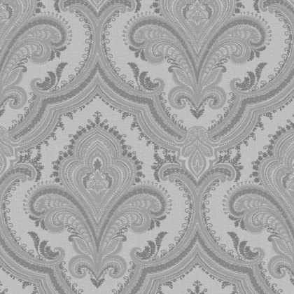 Esselle - Damask Grey and Silver Wallpaper Esselle - Damask Grey and Silver Wallpaper