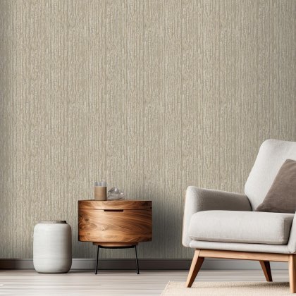 Esselle - Embroidered Crushed Silk Gold Wallpaper