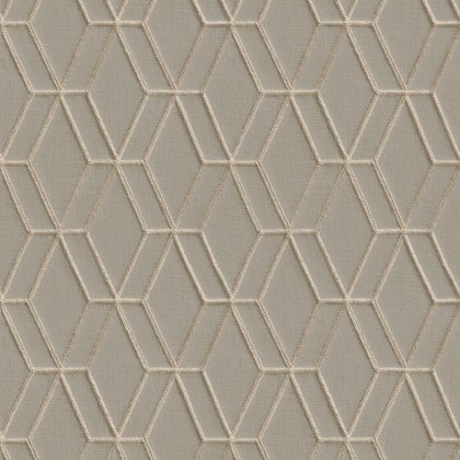 Esselle - Embroidery Stitch Diamond Taupe and Gold Wallpaper Esselle - Embroidery Stitch Diamond Taupe and Gold Wallpaper