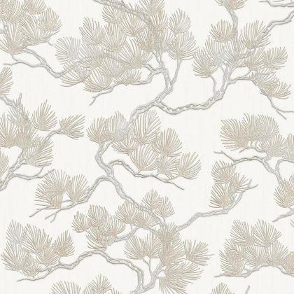 Esselle - Pine Tree Beige Wallpaper Esselle - Pine Tree Beige Wallpaper