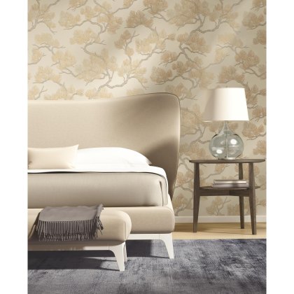 Esselle - Pine Tree Gold Wallpaper