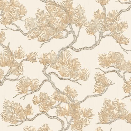 Esselle - Pine Tree Gold Wallpaper Esselle - Pine Tree Gold Wallpaper