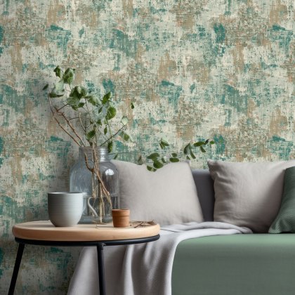 Esselle - Abstract Texture Green Wallpaper