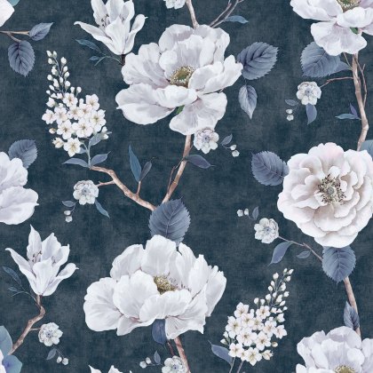 Esselle - Ashley Floral Navy Wallpaper Esselle - Ashley Floral Navy Wallpaper