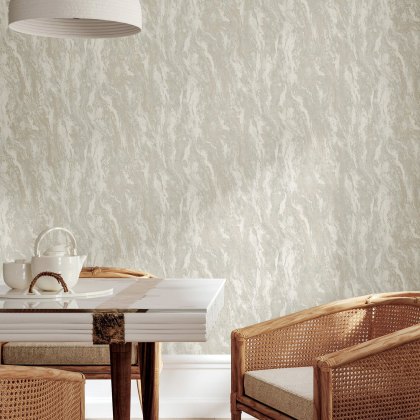 Esselle - Luxe Texture Soft Silver Wallpaper