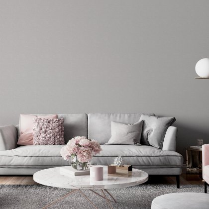 Esselle - Luxury Plain Soft Silver Wallpaper
