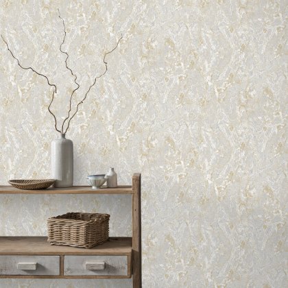Esselle - Marble Patina Soft Gold Wallpaper