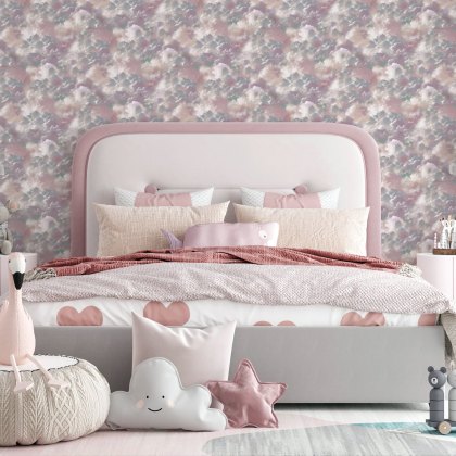 Esselle - Vanilla Skies Pink Wallpaper