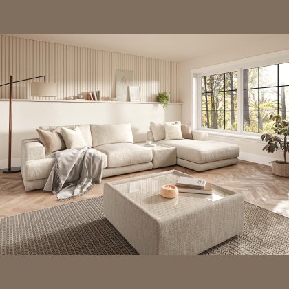 Tibet - Large Chaise Sofa with Sofa Table (RHF)