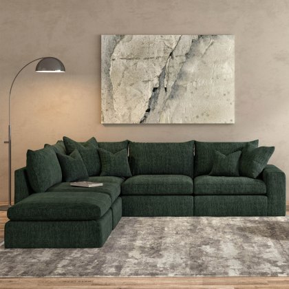 Lisbon - Large Corner Group with Footstool (RHF)