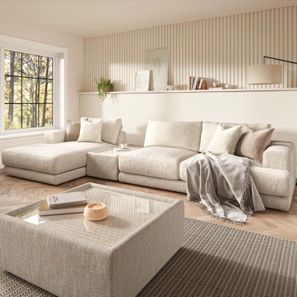 Tibet - Large Chaise Sofa with Sofa Table (LHF)