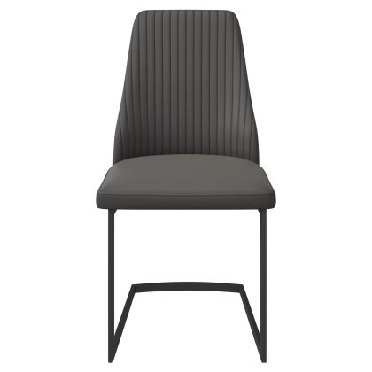 Castello - Dining Chair (Dark Grey Faux Leather)
