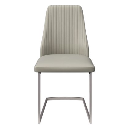 Castello - Dining Chair (Light Grey Faux Leather)