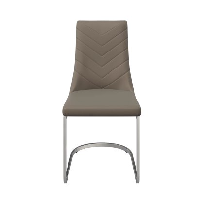 Mia - Dining Chair (Taupe Faux Leather)