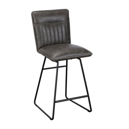 Cooper - Bar Stool (Grey Faux Leather) Cooper - Bar Stool (Grey Faux Leather)