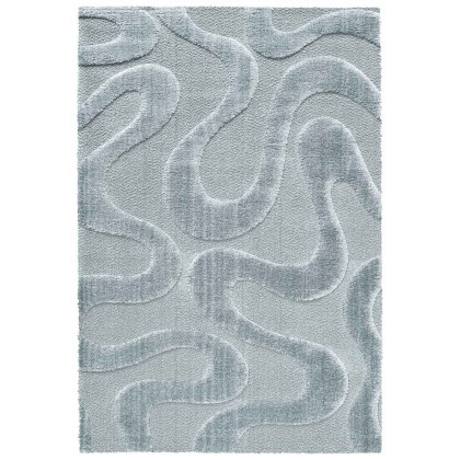 Cleo - Blue Carved Shaggy Rug Cleo - Blue Carved Shaggy Rug