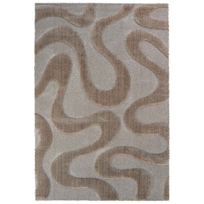 Cleo - Brown Carved Shaggy Rug Cleo - Brown Carved Shaggy Rug