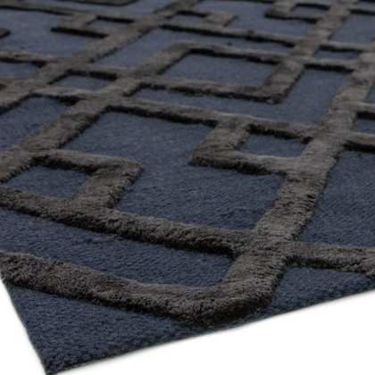 Dixon - Black Trellis Rug
