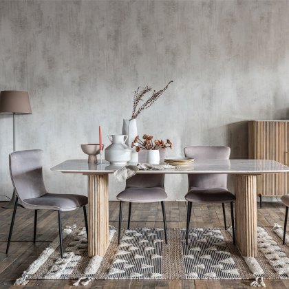 Ella - Dining Chair (Grey Faux Leather)