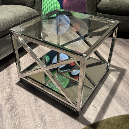 Amiri Lamp Table - Clear Glass Top Amiri Lamp Table - Clear Glass Top