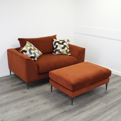 Liege - Cuddler Sofa and Footstool