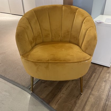 Stella - Accent Chair (Apricot Fabric) 