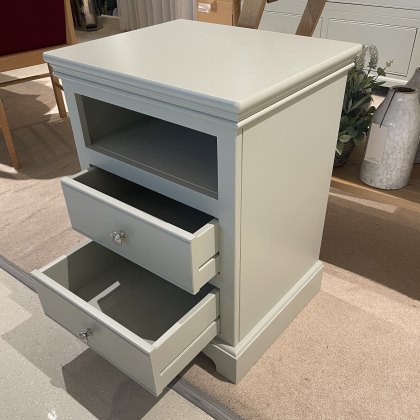 Hambledon Bedroom - 2 Drawer Open Shelf Bedside Chest
