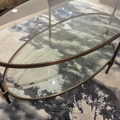 Italia Coffee Table - Clear Glass Top