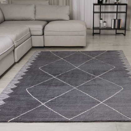 Mason - Diamond Black Rug