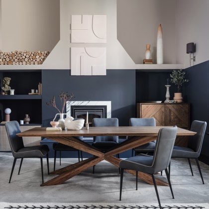 Rebecca - Dining Chair (Grey Faux Leather)