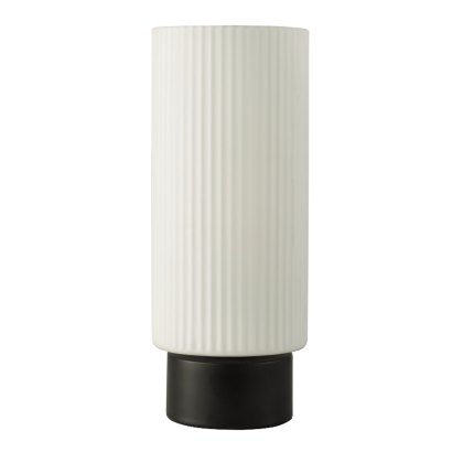 Dar - Aneska Table Lamp (Matt Black and Opal Glass) Dar - Aneska Table Lamp (Matt Black and Opal Glass)