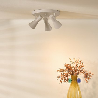 Dar - Arnel Three Light Spotlight (Satin Taupe)