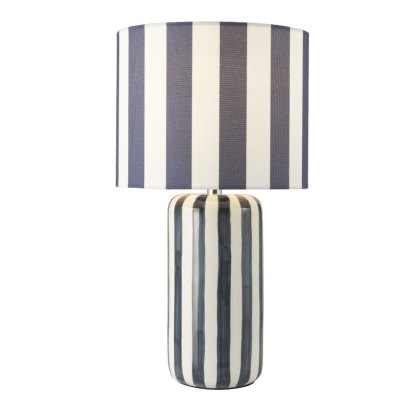 Dar - Cicada Table Lamp with Shade (Blue and Polished Chrome) Dar - Cicada Table Lamp with Shade (Blue and Polished Chrome)