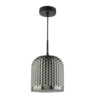 Dar - Esila Pendant Matt Black and Smoked Glass