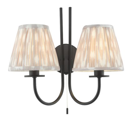 Dar - Ikat Taupe Cotton Empire Shade (15cm)