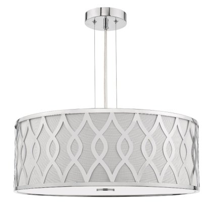 Dar - Locryn 4 Light Pendant (Polished Chrome and Ivory)