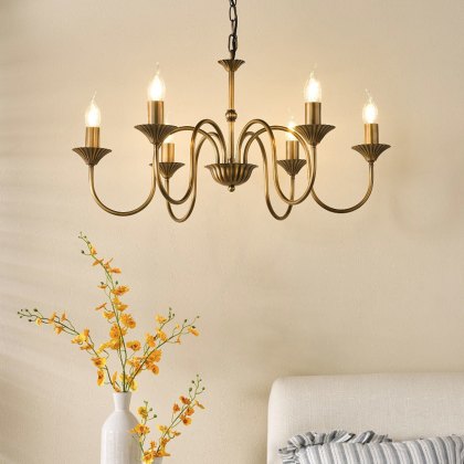 Dar - Lydian 6 Light Pendant (Antique Bronze Fitting Only)