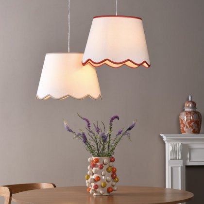 Dar - Poma Natural Linen Tapered Drum Shade (45cm)