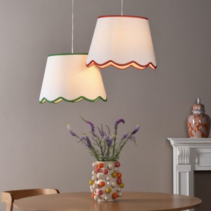 Dar - Poma Natural Linen Tapered Drum Shade (45cm)
