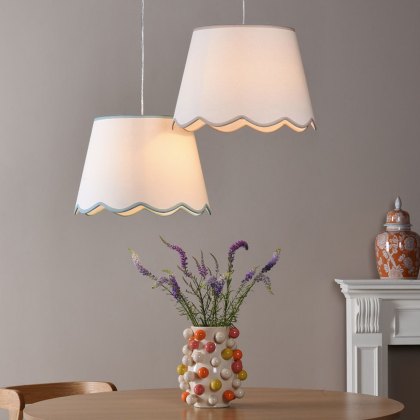 Dar - Poma Natural Linen Tapered Drum Shade (45cm)