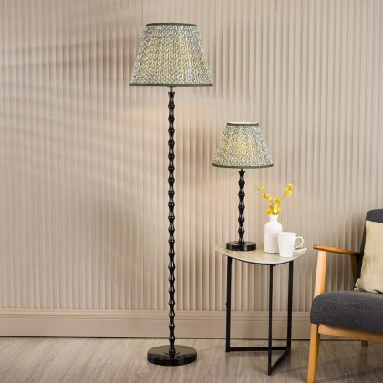 Dar - Siyanda Floor Lamp Black With Green Shade
