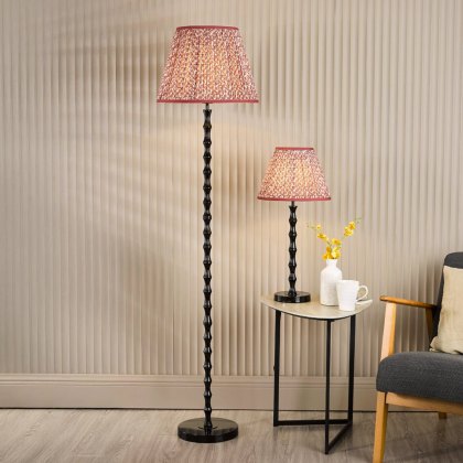 Dar - Siyanda Floor Lamp Black With Pink Shade