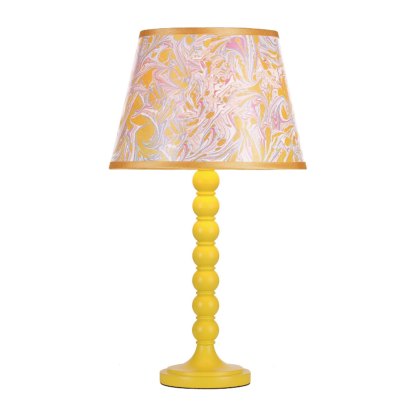 Dar - Spool Table Lamp Yellow With Shade