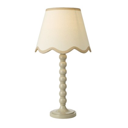 Dar - Spool Table Lamp Taupe With Shade