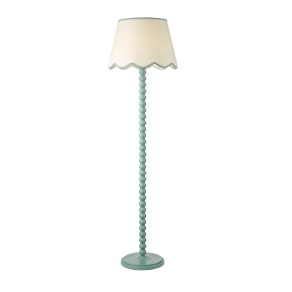Dar - Spool Floor Lamp Blue With Shade