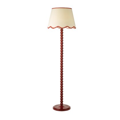 Dar - Spool Floor Lamp Red With Shade Dar - Spool Floor Lamp Red With Shade