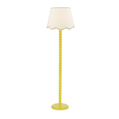 Dar - Spool Floor Lamp Yellow With Shade
