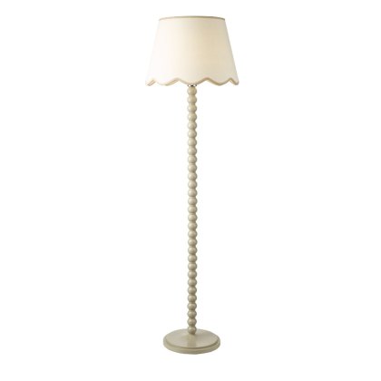 Dar - Spool Floor Lamp Taupe With Shade Dar - Spool Floor Lamp Taupe With Shade